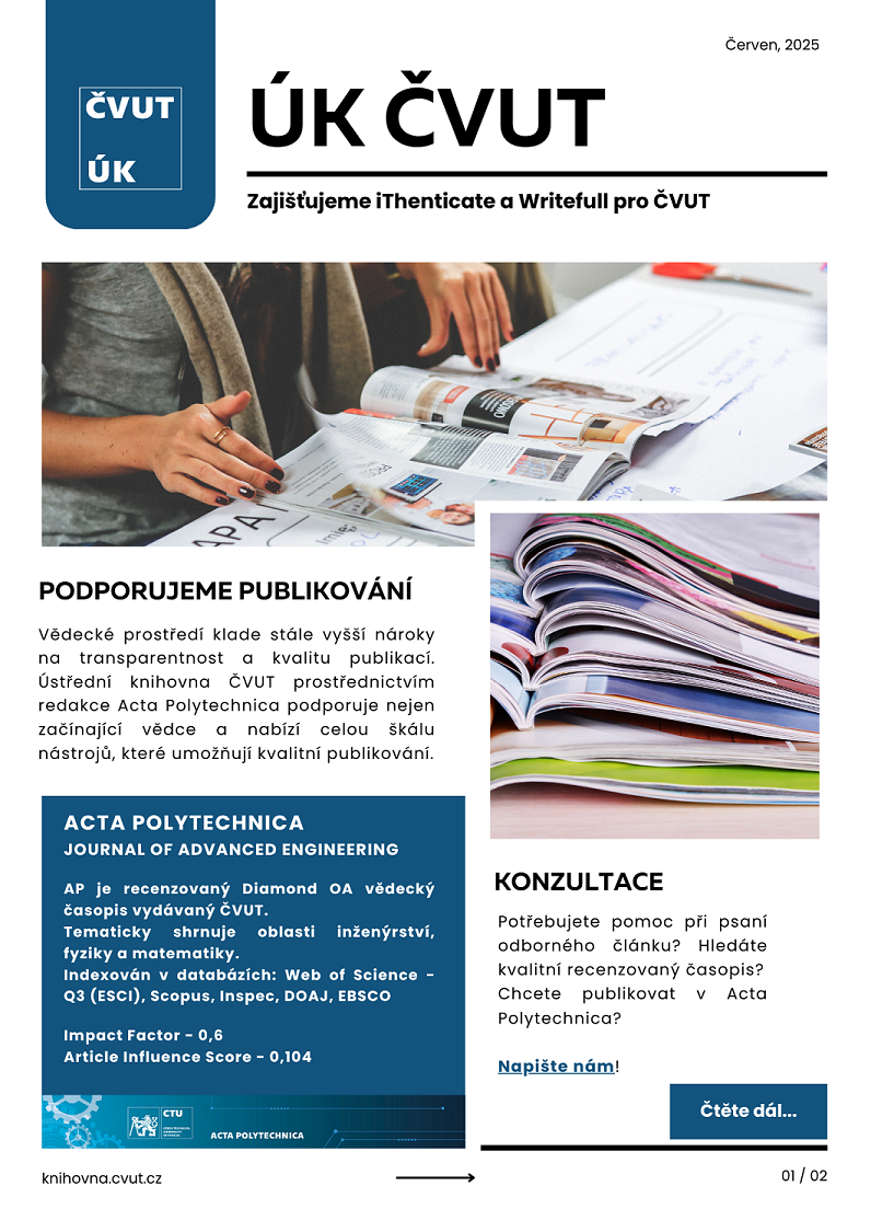 Newsletter Stručná historie knihoven ČVUT obálka